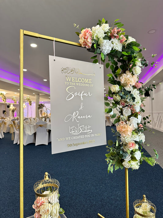 Frosted Acrylic Welcome sign 50cm x 70cm