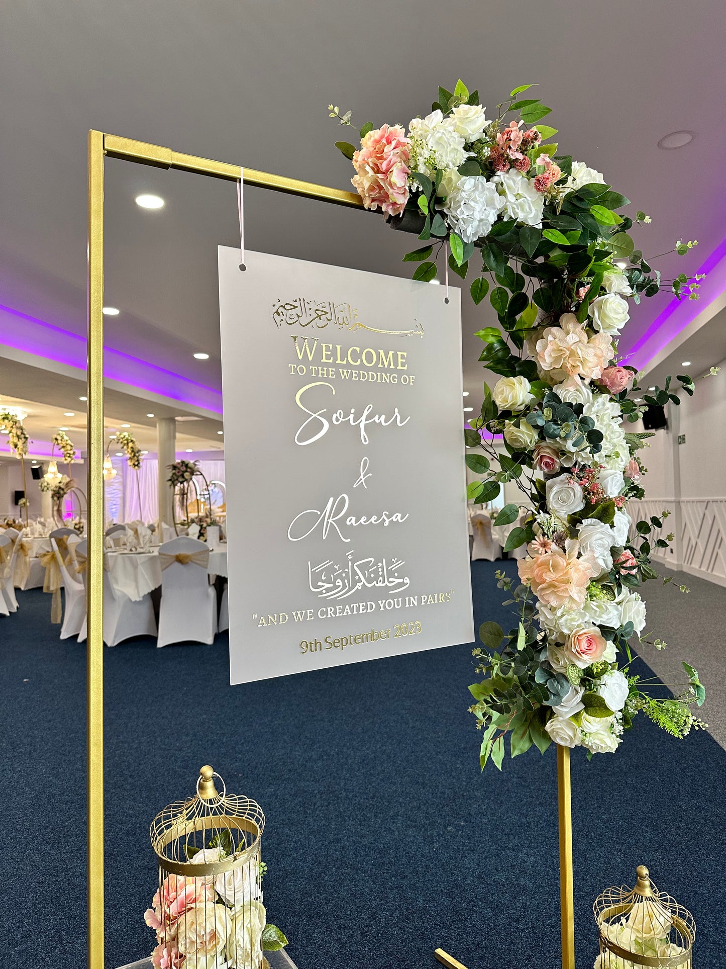 Frosted Acrylic Welcome sign 50cm x 70cm